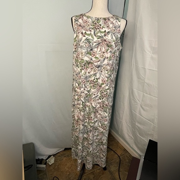 J Jill floral maxi tank dress size medium petite - Picture 1 of 10